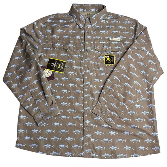Realtree Fishing Long sleeve Grey - Picture 1 of 2